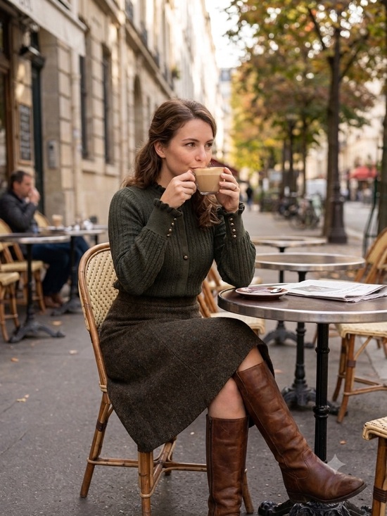 Sezane Sweaters - La Maille Sézane Olive Green Knit Sweater